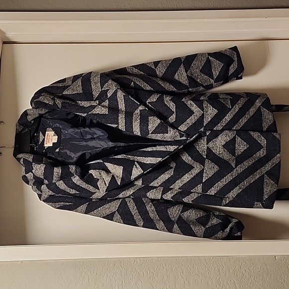 MOSSIMO SUPPLY CO blue and grey wool feeling jacket Large - Picture 2 of 11